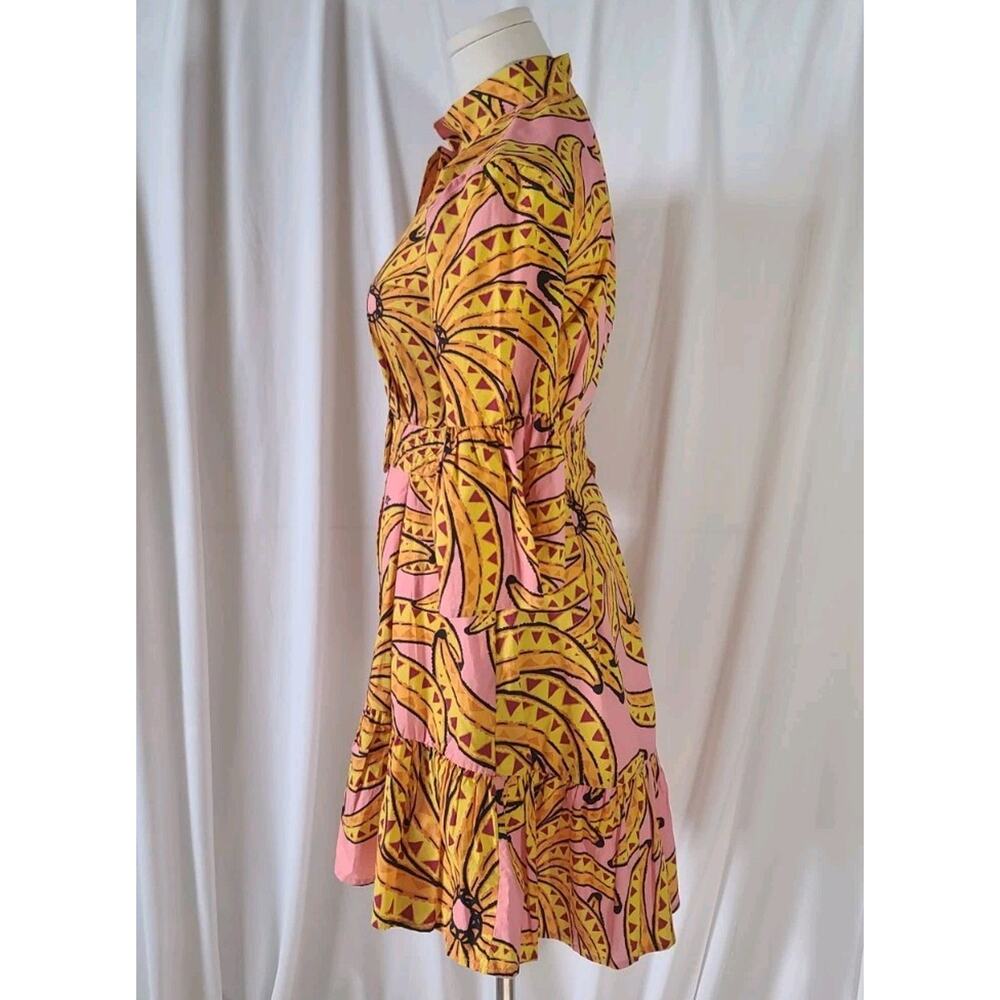 Anthropologie Farm Rio Womens Banana Floral Mini Dress XS New - Picture 6 of 8